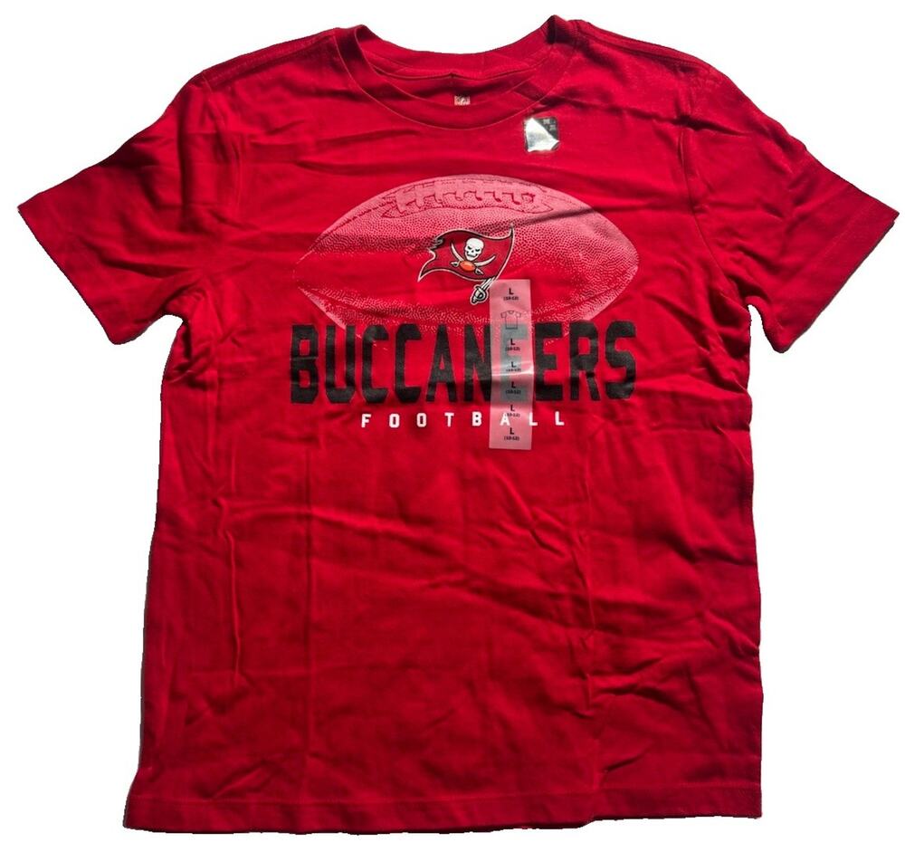 Tampa Bay Buccaneers Youth L 10-12 T-Shirt Red NFL Football Team Apparel NWT